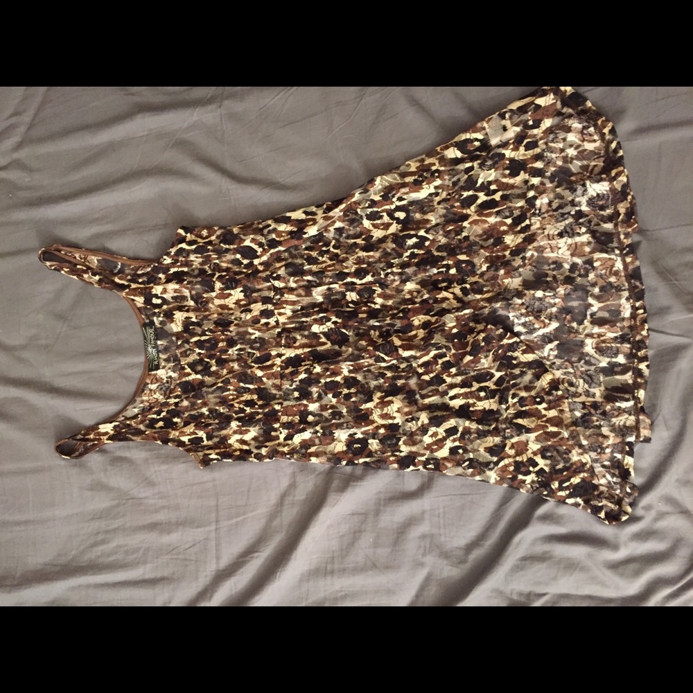 See through lace tank top.